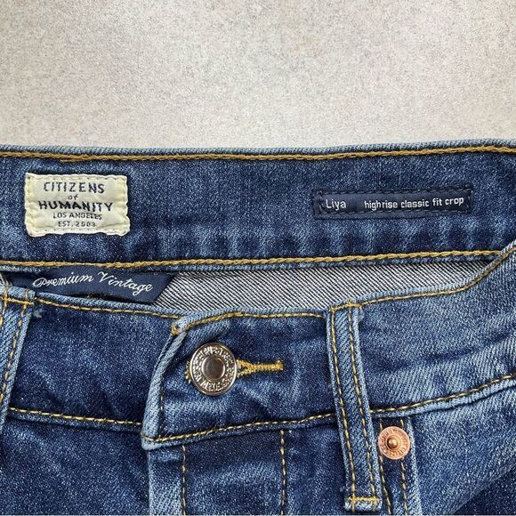 Citizens Of Humanity Liya Crop‎ 26 High Rise Classic Fit Lowe - Picture 6 of 8